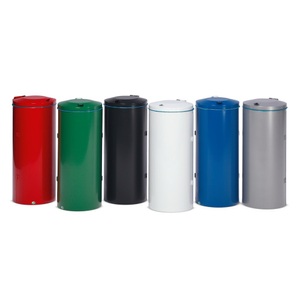 VAR® Wertstoffsammler, 120 Liter, Doppelflügeltür, antik-silber