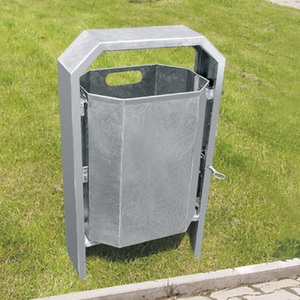 TKG, TKG Abfallbehälter, achteckig, Stahlblech, 40 Liter