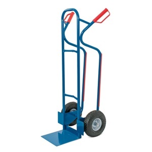 BASIC, BASIC Stapelkarre, mit pannensicherer Bereifung, TK 250 kg, Schaufel BxT 280 x 275 mm, Stahl