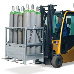 Denios, Denios Gasflaschenpalette aus Stahl, für bis zu 12 Gasflaschen à max. Ø 230 mm