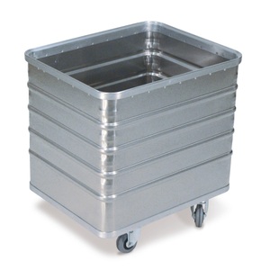 Alu-Kastenwagen mit Vollwand, Volumen 229 Liter, mit Deckel + Schloss