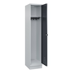 CP, C+P Spind Classic PLUS, Sockel, 1 Abteil, HxBxT 1.950 x 400 x 500 mm, lichtgrau, anthrazitgrau, für Vorhängeschloss, ohne Mitteltrennwand