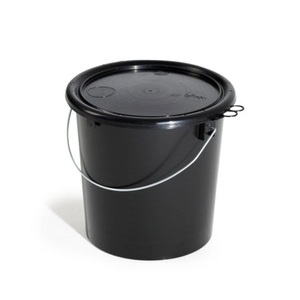 Denios, Denios UN-Eimer aus Polypropylen (PP), 11 l, schwarz mit Deckel, leitfähig, 5 Stück