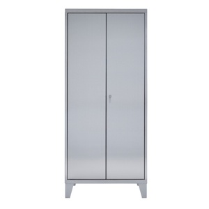 Reinsch, Reinsch Putzmittelschrank aus Edelstahl, 2-flügelig, 4 Einlegeböden, HxBxT 1.850 x 800 x 500 mm, Füsse