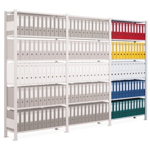 SCHULTE, SCHULTE Aktenregal AF, einseitig, ohne Endanschläge, FL 85 kg, HxBxT 2.500 x 1.000 x 300 mm