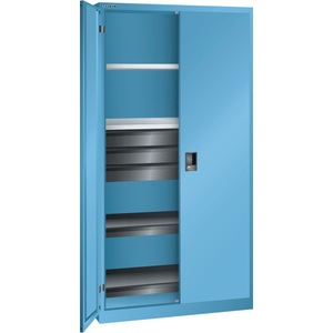 Lista, LISTA Werkzeugschrank, (BxTxH) 1000x580x1950mm, 2 Auszüge, 3 Schubladen, lichtblau, RFID Lock