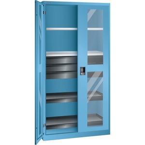 Lista, LISTA Werkzeugschrank, (BxTxH) 1000x580x1950mm, 2 Auszüge, 3 Schubladen, lichtblau, RFID Lock