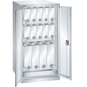 Lista, LISTA Chemikalienschrank, HxBxT 1.450 x 717 x 753 mm, 3 Kannenböden, lichtgrau