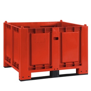 Jungheinrich PROFISHOP, Grossbehälter aus Polypropylen, 550 Liter, mit Kufen, rot