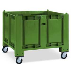Jungheinrich PROFISHOP, Grossbehälter aus Polypropylen, 550 Liter, mit Rollen, grün