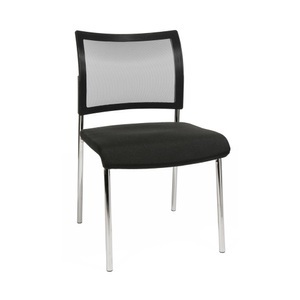 Topstar, Topstar® Besucherstuhl Classic mit Netz-Rückenlehne + 4 Fuss Gestell, schwarz