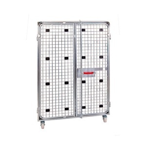 Jungheinrich PROFISHOP, Stahl-Rollbehälter Anti-Diebstahl, HxBxT 1.790 x 1.220 x 810 mm, blau verzinkt, mit Sichtschutz