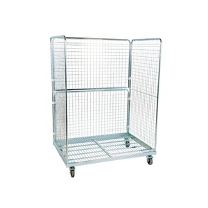 Stahl-Rollbehälter in Euro-Mass, 3-seitig, Ladefläche BxT 1.350 x 950 mm