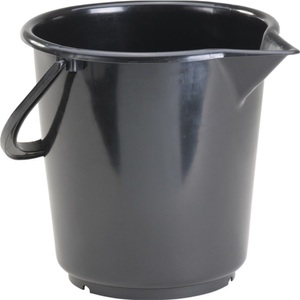 Hünersdorff, HÜNERSDORFF Eimer 10,5l HD-Polyethylen schwarz Kunststoffbügel D.286mm H.283mm