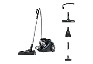 ROWENTA Silence Force Animal - Beutelloser Bodenstaubsauger (Schwarz)