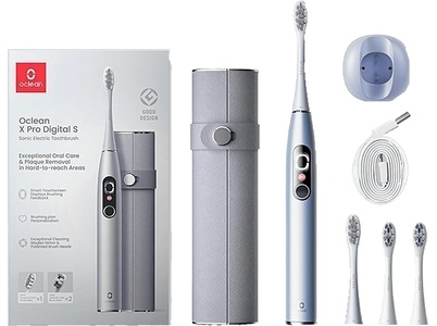Oclean, OCLEAN X Pro Digital Smart Sonic Set - Elektrische Zahnbürste (Silber), Oclean X Pro Digital Set silber Schallzahnbürste ? Elektrische Zahnbürste ? Silber