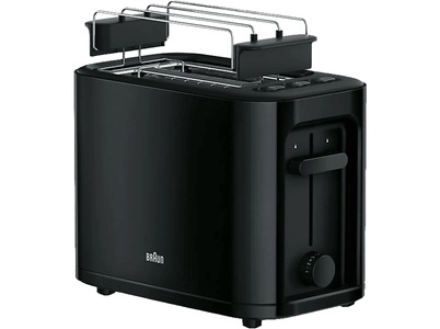 Braun, Braun PureEase HT3010 Toaster schwarz, BRAUN PurEase HT 3010 - Toaster (Schwarz)