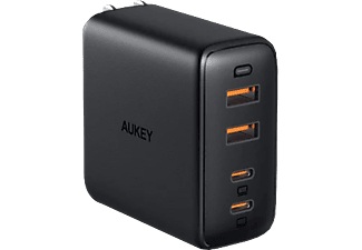 Aukey, AUKEY Omnia Mix4 140W - Ladegerät (Schwarz), AUKEY OmniaMix II 140W GaN PD PA-B7O BK 3-Port, Wall Charger Black