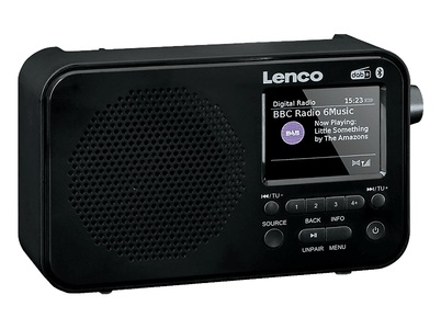 LENCO PDR-036BK - Digitalradio (FM, DAB, DAB+, Schwarz)