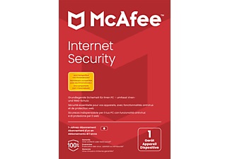 Mcafee, McAfee Internet Security Jahreslizenz, 1 Lizenz Windows, Mac, Android, iOS Antivirus, MCAFEE Internet Security MIS21MNR1RAAT 1 Device (Code in a box)