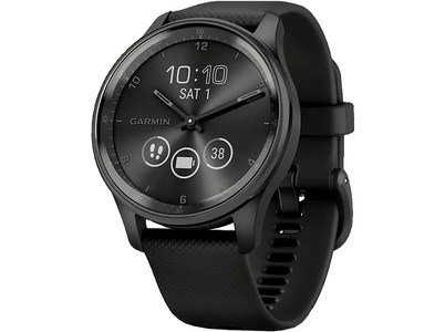 GARMIN vívomove Trend - Smartwatch (Breite: 20 mm, Silikon, Schwarz/Schiefergrau)