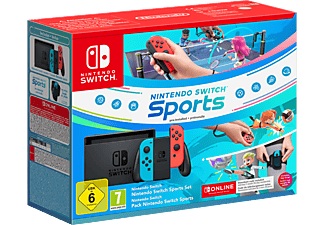 Nintendo, Nintendo Switch Sports-Set - Spielekonsole - Neon Rot/Neon Blau, 