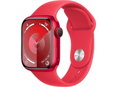Apple, APPLE Watch Series 9 (GPS + Cellular, Alu) 41 mm - Smartwatch (M/L 150-200 mm, Fluorelastomer, (PRODUCT)RED/(PRODUCT)RED), APPLE Watch Series 9 (GPS + Cellular, Alu) 41 mm - Smartwatch (M/L 150-200 mm, Fluorelastomer, (PRODUCT)RED/(PRODUCT)RED)