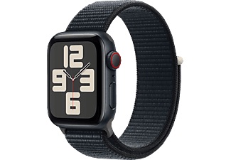 Apple, APPLE Watch SE (GPS + Cellular) 40 mm - Smartwatch (Stufenlos verstellbar, Textil (Carbon Neutral), Mitternacht/Mitternacht), 