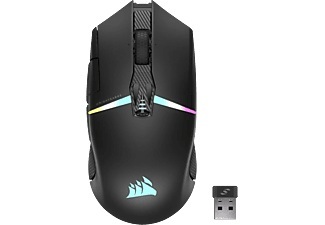 Corsair, Nightsabre Wireless, Gaming-Maus, CORSAIR Nightsabre - Gaming Maus, Kabellos, Optisch mit Laserdioden, 26000 dpi, Schwarz