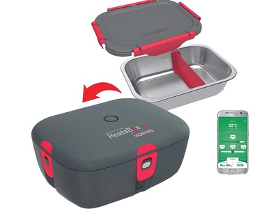 Koenig, KOENIG B00149 HeatsBox Go - Lunchbox (Grau/Rot), Koenig B00149 heizbare Lunchbox mit Akku Grau