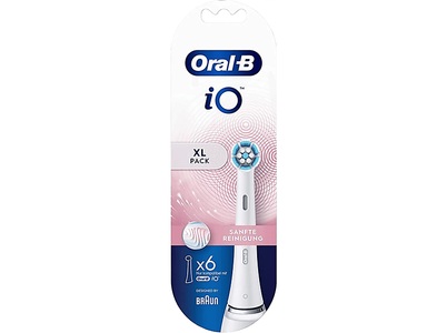 Oral-B, Oral-B iO Sanfte Reinigung Bürstenkopf 6er weisss, ORAL-B iO Sanfte Reinigung - Aufsteckbürsten (Weiss)