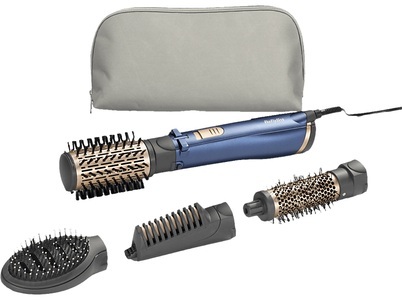 BaByliss, BABYLISS AS965E Style Pro 1000 - Warmluftbürste (Blau), BaByliss AS965CHE Rotationsbürsten-Set Style Pro 1000 W Grau