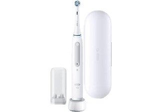 Braun, Oral-B iO Series 4, Elektrische Zahnbürste, Oral-B Mikrovibrationszahnbürste iO Series 4 mit Etui, Quite White