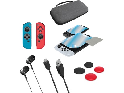 Armor3, Armor3 Travel Kit 12 in 1 Accessory Bundle [Nsw] Zubehör Gaming Controller, ARMOR3 NSW Travel Kit 12 in 1 Accessory Bundle - (Mehrfarbig)
