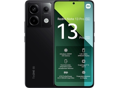 xiaomi, Xiaomi Redmi Note 13 Pro 256 GB Black 6 67'' 200 MP 5G Smartphone, Xiaomi Redmi Note 13 Pro - 256 GB, Black, 6.67'', 200 MP, 5G Smartphone ? Xiaomi Redmi Note 13 Pro / Pro+ ? Schwarz