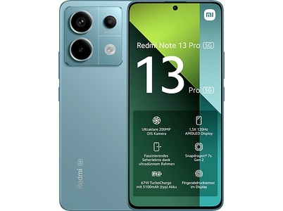 xiaomi, Xiaomi Redmi Note 13 Pro 256 GB Blue 6 67'' 200 MP 5G Smartphone, Xiaomi Redmi Note 13 Pro - 256 GB, Blue, 6.67'', 200 MP, 5G Smartphone ? Xiaomi Redmi Note 13 Pro / Pro+ ? Blau