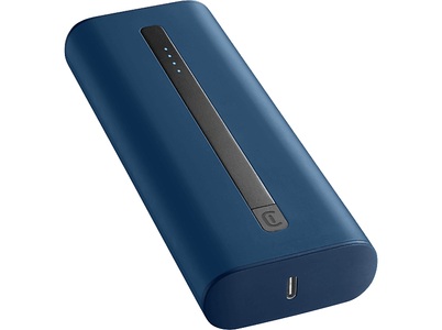 cellularline, Cellularline - (20W) Thunder 20000mAh USB / USB C Power Bank Ladegerät Power Delivery Quick Charge (PBNEWTANK20000B) - Blau, CELLULAR LINE THUNDER 20000 - Powerbank (Blau)