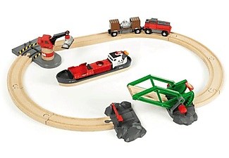 BRIO, BRIO Container Hafen-Set, BRIO® Spielzeugeisenbahn-Erweiterung »BRIO® WORLD Container Hafen Set«, (Set)
