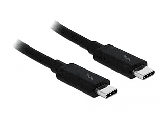 Delock, Delock USB Anschlusskabel [1x USB-C™ Stecker - 1x USB-C™ Stecker] 2 m Schwarz, Delock Thunderbolt 3-Kabel 20Gbps USB C - USB C 2 m