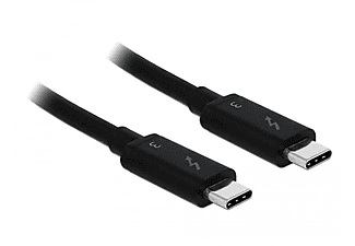 Delock, Delock USB Anschlusskabel [1x USB-C™ Stecker - 1x USB-C™ Stecker] 0.5 m Schwarz, Delock Thunderbolt 3-Kabel 40Gbps USB C - USB C 0.5 m