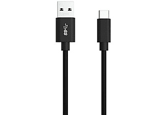 Ansmann, Ansmann Handy, Notebook Ladekabel [1x USB 3.0 Stecker A - 1x USB 3.0 Stecker C] 1.2 m Schwarz Aluminium-Stecker,, Ansmann USB 3.0-Kabel 1700-0080 USB A - USB C 1.2 m