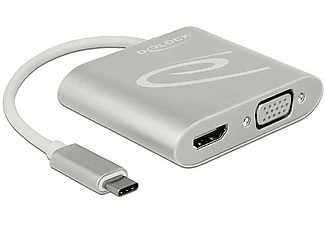 Delock, Splitter USB-C > 1x HDMI + 1x VGA, Splitter & Switches, Delock 2-Port Signalsplitter USB-C - 1xHDMI & 1xVGA