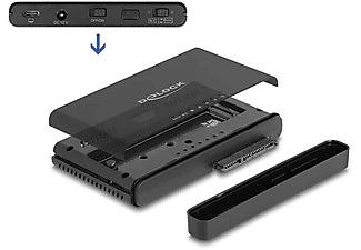Delock, Delock Konverter USB-C für 1x M.2 NVMe SSD +1x SATA SSD/HDD, Delock Konverter USB-C für 1x M.2 NVMe SSD +1x SATA SSD/HDD