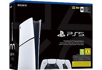SONY PS, PlayStation 5 Slim - Digital Edition + DualSense Bundle - Spielekonsole - Weiss/Schwarz, SONY PlayStation 5 Slim - Digital Edition + DualSense Bundle Spielekonsole