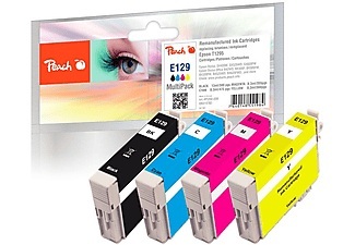 Peach, Peach Patrone Epson T1295 MultiPack Retail Comp., Peach E129 4 Druckerpatronen XL (bk, c/m/y) ersetzt Epson T1295, C13T12954010 für z.B. Epson Stylus Office BX 925 FWD, Epson Stylus Office B 42 WD
