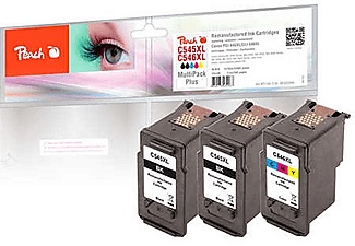 Peach, Peach Spar Pack Plus Druckköpfe kompatibel zu Canon PG-545XL*2, CL-546XL, Peach C545 XL 3 Druckköpfe XL (2*bk, col) ersetzt Canon PG-545XL*2, CL-546XL, 8286B001*2, 8288B001 für z.B. Canon Pixma TR 4650, Canon Pixma TR 4550