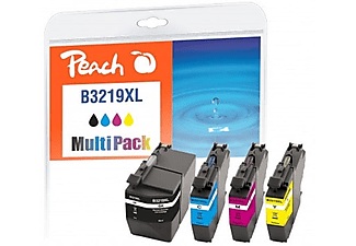 Peach, Peach Spar Pack Tintenpatronen kompatibel zu Brother LC-3219XLVALDR, Peach B3219 XLVALDR 4 Druckerpatronen XL (bk, c/m/y) ersetzt Brother LC-3219XLVALDR für z.B. Brother MFCJ 5335 DW, Brother MFCJ 5330 DW