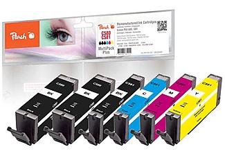 Peach, Peach Spar Pack Plus Tintenpatronen kompatibel zu Canon PGI-580, CLI-581, Peach Tinte Canon PGI-580 / CLI-581 2x BK, PBK, C, M, Y