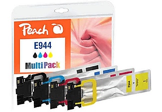 Peach, Peach Spar Pack Tintenpatronen kompatibel zu Epson No. 944, Peach E944 4 Druckerpatronen (bk, c/m/y) ersetzt Epson No. 944, T9441, T9442, T9443, T9444 für z.B. Epson WorkForce Pro WFC 5290