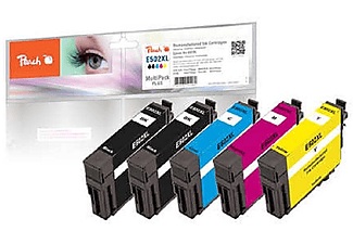 Peach, Peach Spar Pack Plus Tintenpatronen, kompatibel zu Epson No. 502XL, Peach E502 XL 5 Druckerpatronen XL (2*bk, c/m/y) ersetzt Epson No. 502XL für z.B. Epson Expression Home XP -5100, Epson Expression Home XP -5105